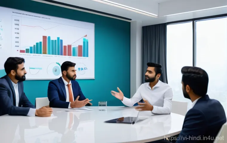 힌디어 경제 뉴스 번역 - **Diligent Vietnamese Investor Researching Indian Markets:**
    A focused medium shot of a Vietname...