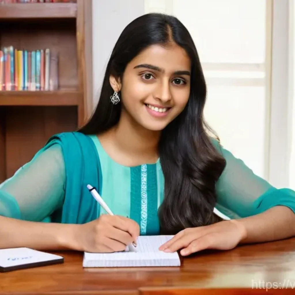 힌디어 숫자 읽는 법 - **Prompt:** A cheerful young woman, around 22 years old, with long dark hair, wearing a modest and c...