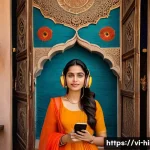 Home 14 힌디어 팟캐스트 추천 - **Prompt 1: Journey of Discovery through Hindi Podcasts**
"A young woman, with a serene and curi...