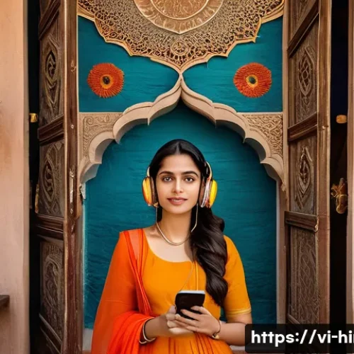 Home 26 힌디어 팟캐스트 추천 - **Prompt 1: Journey of Discovery through Hindi Podcasts**
"A young woman, with a serene and curi...
